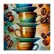 Stupell Industries Ceramic Teacups & Coffee Canvas Wall Art Design by Alina Georgescu